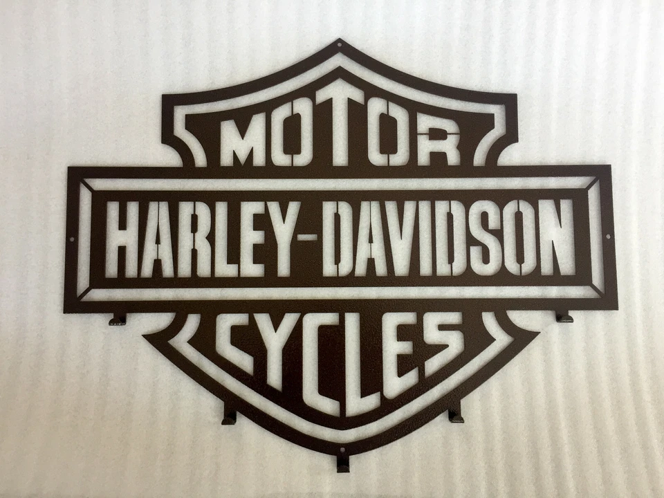 HARLEY DAVIDSON Wandgarderobe Hakenleiste Farbe: ALTEISEN ANTIK - 77 x 60 cm - Bild 1 von 1