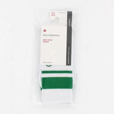 Lululemon Womens Crew Daily Stride Socks, Ribbed Comfort Cushioning Arch Support - Image 1 of 4