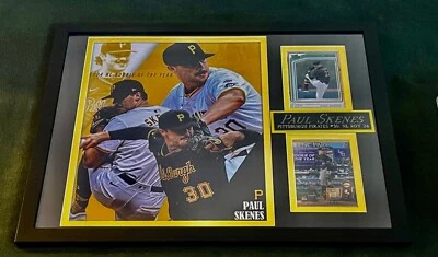 MLB PAUL SKENES PITTSBURGH 🏴‍☠️ 8x10 PHOTO, & CARDS In 11 X 14 FRAME - Image 1 of 3