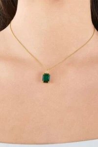 Thomas Sabo Necklace Green Stone Gold TKE2089GY - Picture 1 of 1