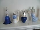 4 Vintage Avon cologne bottles in bule and white