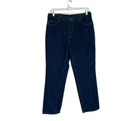 Calça jeans masculina CARHARTT FR denim tamanho 36x34 trabalho 280-83 resistente a chamas azul escuro - Imagem 1 de 4