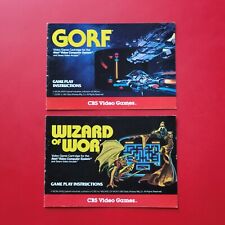 Gorf & Wizard of Wor Atari 2600 CBS Electronics Manuals - No Games or Boxes