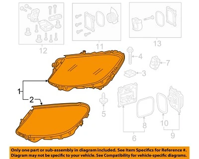 MERCEDES OEM 18-19 S450 Headlamp Components-Headlamp Assy Right 2229068003 — 第 1/2 张图片