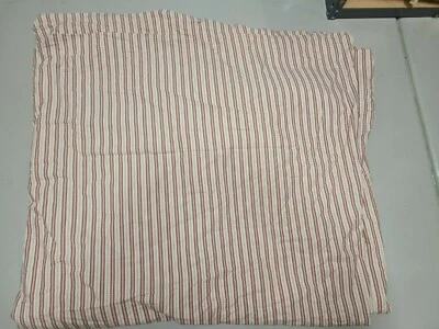 Pottery Barn "Red/Khaki Striped" King Duvet - Image 1 of 4