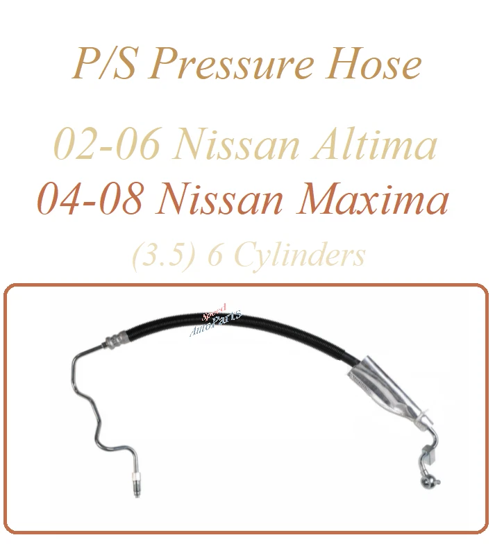 Manguera de presión de dirección asistida apta 02-06 Nissan Altima 04-08 Máxima 3.5 V6 80453 Foto 1 de 1