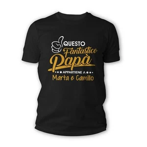 Tshirt Festa del Papà - Questo Fantastico Papà è di... - idea regalo personaliz - Photo 1/15