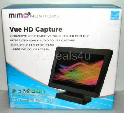 Mimo UM-1080CP-B 10" Touchscreen Vue HD Capture USB Monitor New Sealed - Image 1 of 3