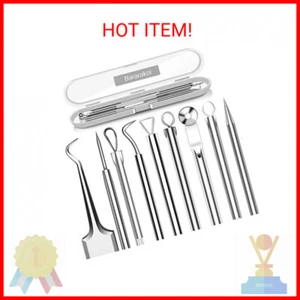 5PCS Blackhead Remover Comedone Extractor, Curved Blackhead Tweezers Kit, Profes - Picture 1 of 2