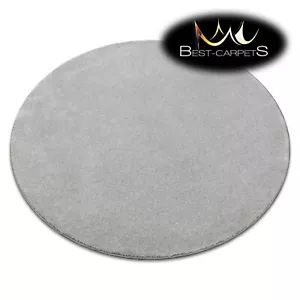 Hardwearing Soft Carpets 'DISCRETION' circle silver very thick Rug Best-carpets - Picture 1 of 6