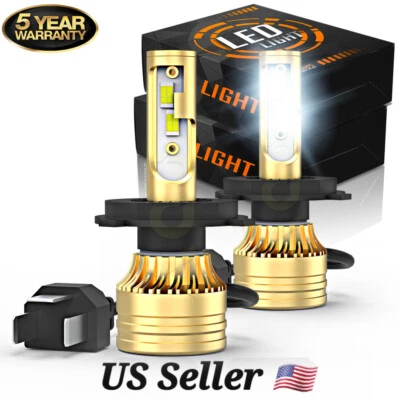 For Hyundai Tucson 2010-2013 H4 9003 6000K 2X LED Headlight High Low Beam Bulbs - Image 1 of 4