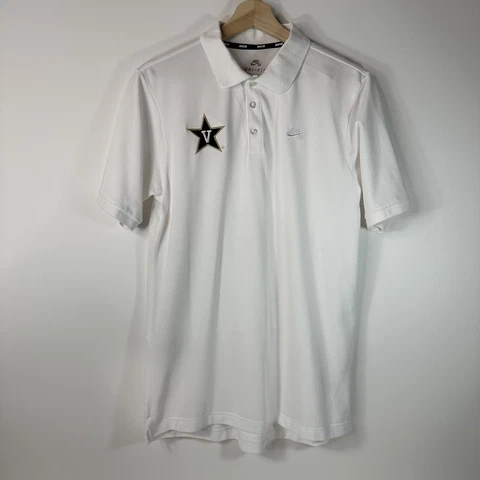 Nike SB Dri Fit Vanderbilt Commodores Polo Shirt White Mens Medium M Cover
