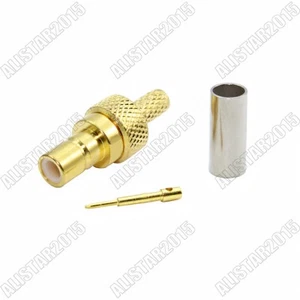 SMB Male Plug Straight Coax Connector Crimp For LMR100 RG316 RG174 RG178 Cable - Picture 1 of 2