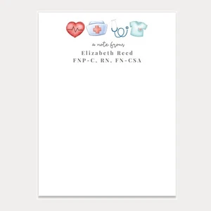 Personalized Nurse Notepad 48 pages 5.5"x8.5" Custom Notepad - Picture 1 of 1