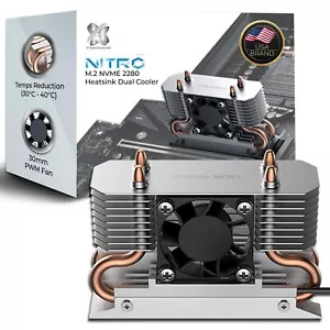 SSD Heatsink Cooler M.2 NVMe Heatsink for Single Double Sided SSD 2280 with C... - Picture 1 of 7