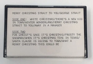 GEORGE STRAIT “Merry Christmas” Cassette Tape Rare Promo April Blackwood - Picture 1 of 8