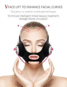 NEWFacial V-shaped Chin Lifting Tighten Mask EMS Vibration Anti Wrinkle Massager - Picture 1 of 15