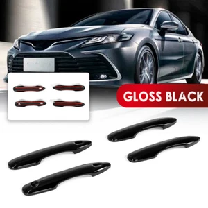 Cubiertas de manija de puerta negras para Toyota Camry BRILLANTES CON 2 llaveros inteligentes 2018-2022 - Imagen 1 de 9