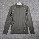 Nike Pro Fitted 1/4 Zip Mens Small Gray Dri Fit Activewear Pullover