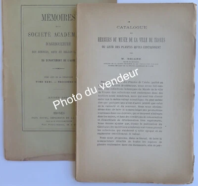 Histoire de la botanique: Briard 1894. Catalogue des herbiers du musée de Troyes - Photo 1/4
