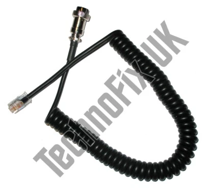 8 pin round cable for Yaesu MD-100 etc. desk microphones and Icom transceivers - Image 1 of 2