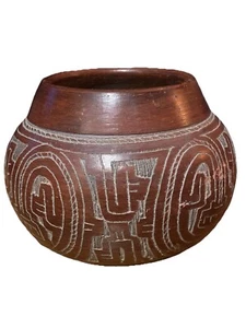 Vintage Brazilian Stoneware Pottery Bowl Signed Collectable Artisan Folk Art - Picture 1 of 18