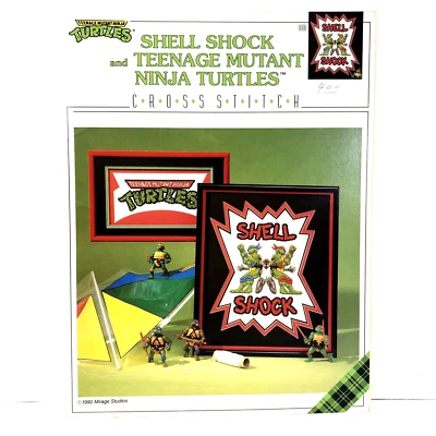 Shell Shock and Teenage Mutant Ninja Turtles Cross Stitch Chart 1990 Plaid - Image 1 of 4