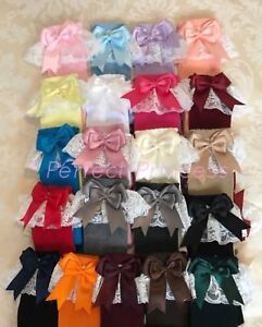 PERFECT PRINCESS Lacey Spanish Double Bow Knee High Socks. Baby/Girl/Lace