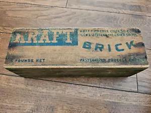 Caja de madera vintage de ladrillo pasteurizado Kraft 5 lb - Imagen 1 de 7
