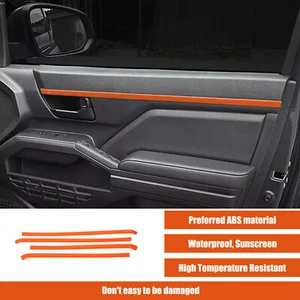 Tira de panel de puerta interior de coche ABS naranja para Toyota Tacoma 2024+ kit de accesorios - Imagen 1 de 12