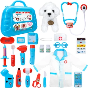 Toy Doctor Kit for Kids - Pretend Play Doctor Set with Carrying Case, Stethoscop - Picture 1 of 12