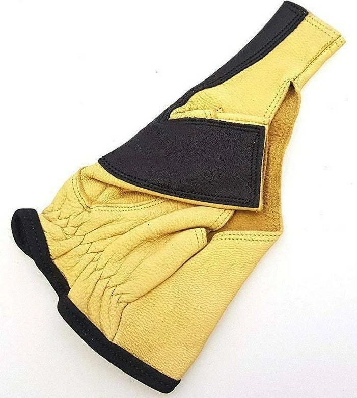  Archery Finger Gloves Leather ARCHERS Hand Shooting Deer Skin gloves - Image 1 of 3