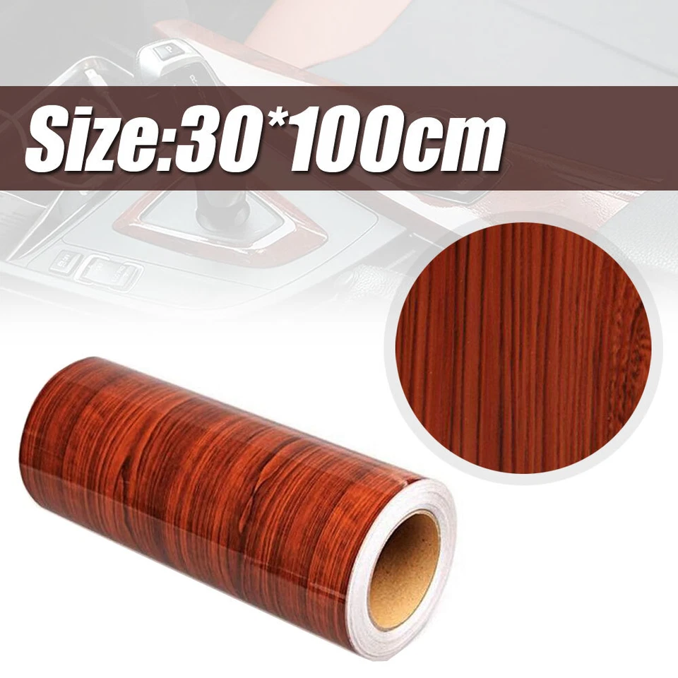 Car Wrap Decal Sticker Glossy Wood Grain Textured Car Interior Trim Film Wrap - Image 1 of 4