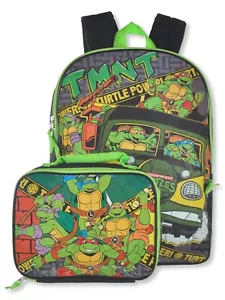 Teenage Mutant Ninja Turtles School Backpack Book Bag Lunch Box TMNT 16" Gift - Picture 1 of 6
