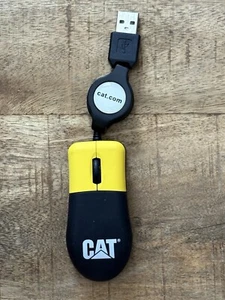 Computer Mouse Caterpillar Equipment CAT Wired USB Retractable Mini Mouse Rare - Bild 1 von 6