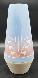Vintage Pink And Lavender Vase Sioux Pottery Signed S. Thunder READ - Picture 1 of 11