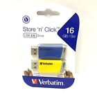 Verbatim 2 Pack 16GB Store ‘n’ Click USB Flash Drive Blue and Yellow New Sealed
