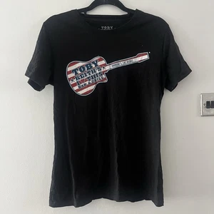 Vintage USA Toby Keith's I Love This Bar & Grill Graphic Black  T-shirt Size L - Picture 1 of 4
