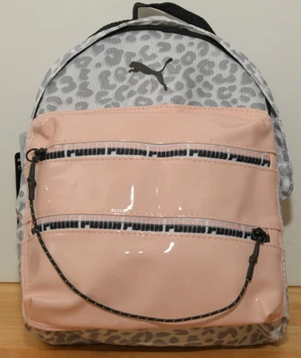 Mini mochila PUMA rosa e azul leopardo Evercat Lutz - Imagem 1 de 4