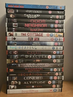 20 X HORROR DVD'S..SKINNED DEEP, THE REAPING, CONJURED, TOY BOX..FREE POSTAGE - Image 1 of 4