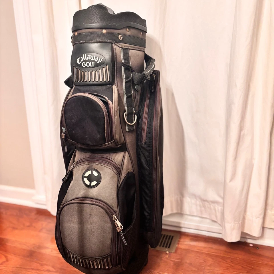 Callaway Golf Bag Cart Bag Black Gray Multiple Pockets Golf Bag Cart Bag - Image 1 of 4