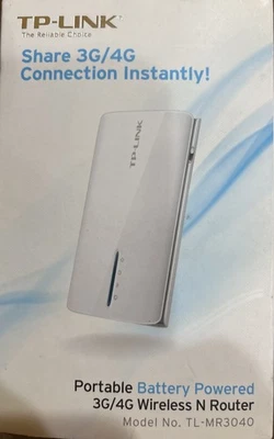 TP-Link TL-MR3040 Portable Battery Powered 3G/4G Wireless N Router-NEW Seald Box - Image 1 of 4