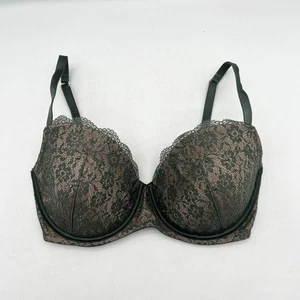 Victoria's Secret Dream Angels Lined Demi Bra Bling Stud Wired Olive Nude 32DDD - Picture 1 of 6