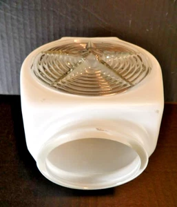 Vintage Art Deco Bathroom Wall Lamp Light Sconce White & Clear Shade Vanity - Picture 1 of 5
