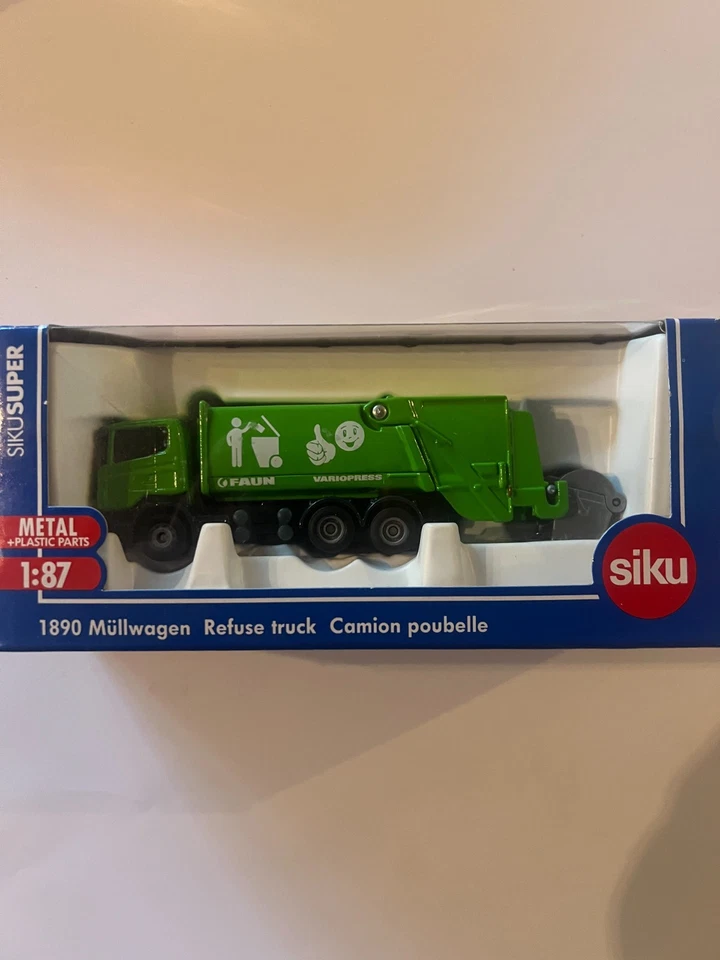Siku Super 1:87   1890 Müllwagen " FAUN  VARIOPRESS" - Bild 1 von 1