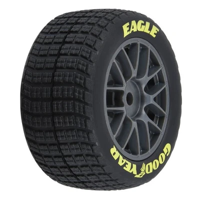 Pro-Line Racing 1030310 1:12 Goodyear Eagle Dirt Tire F/R MTD Gray Wheels (4) - Image 1 of 4