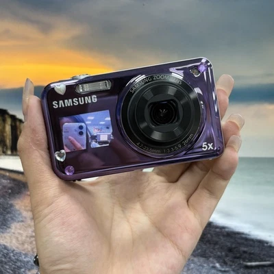 Cámara digital Samsung PL120 14,2 MP doble LCD vintage pantalla selfie con batería Foto 1 de 4