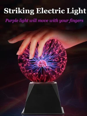 Bola Mágica de Plasma de 3" - Luz Roja, Alimentado por USB/Batería, Decoración de Escritorio y Habitación Foto 1 de 4