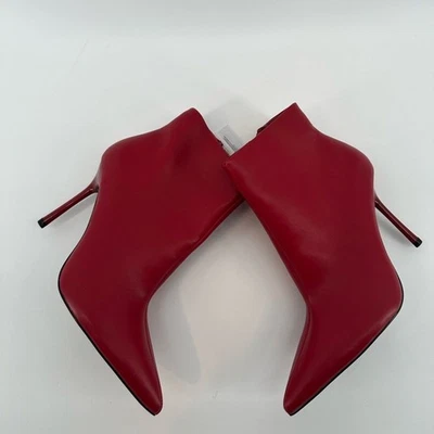 NWT Zara red non leather booties size 7 1/2 - Imagem 1 de 4
