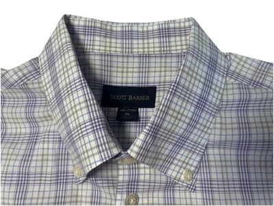 Scott Barber Button Down Shirt Men's XL Cotton Multi-Color Plaid Long Sleeve - Image 1 of 4